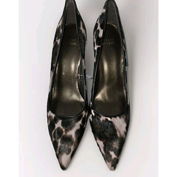 New! Stuart Weitzman Pipe Nouveau Calf Hair Leopard Print Pumps Size 10 - Picture 3 of 11